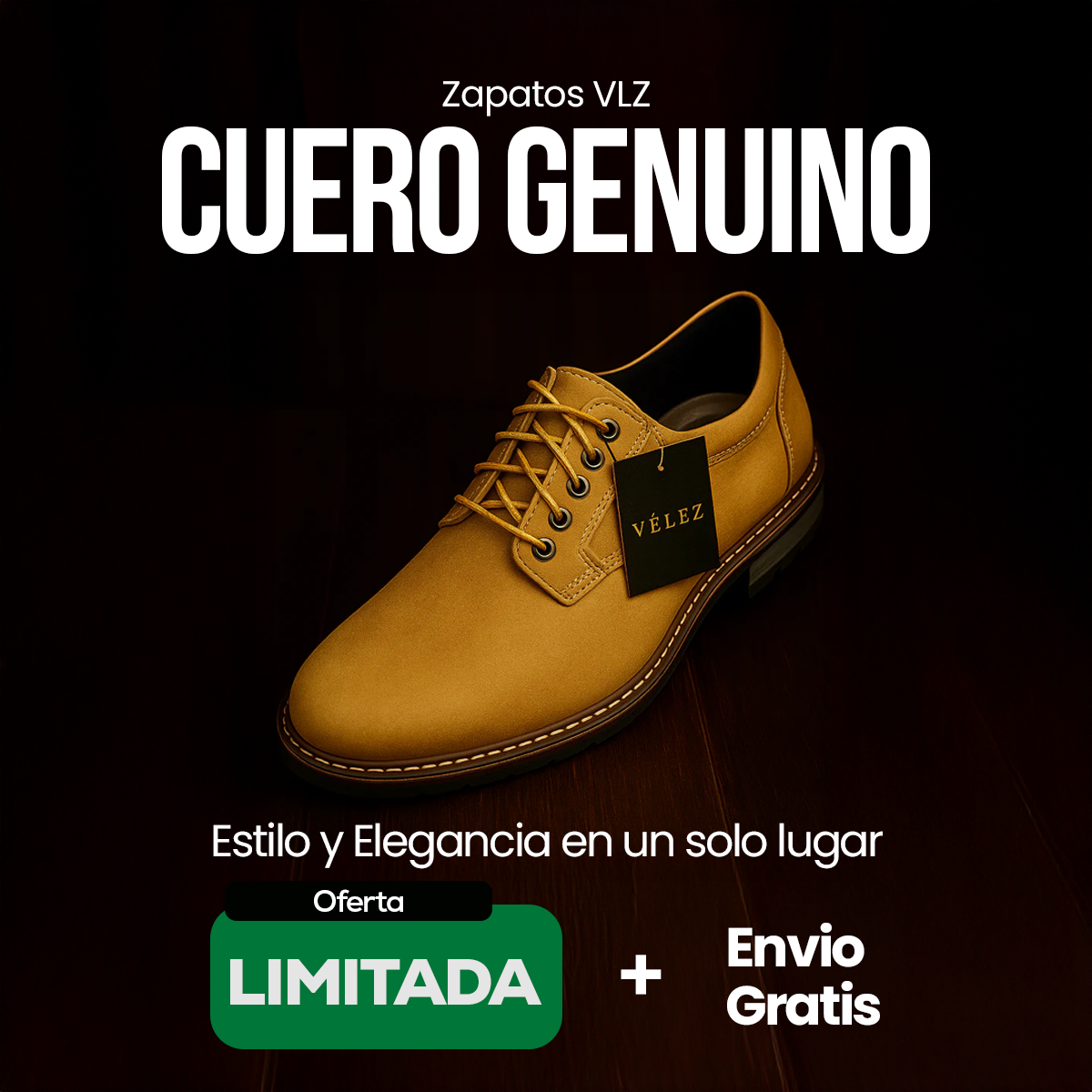 ZAPATOS VLZ CUERO GENUINO PARA HOMBRE